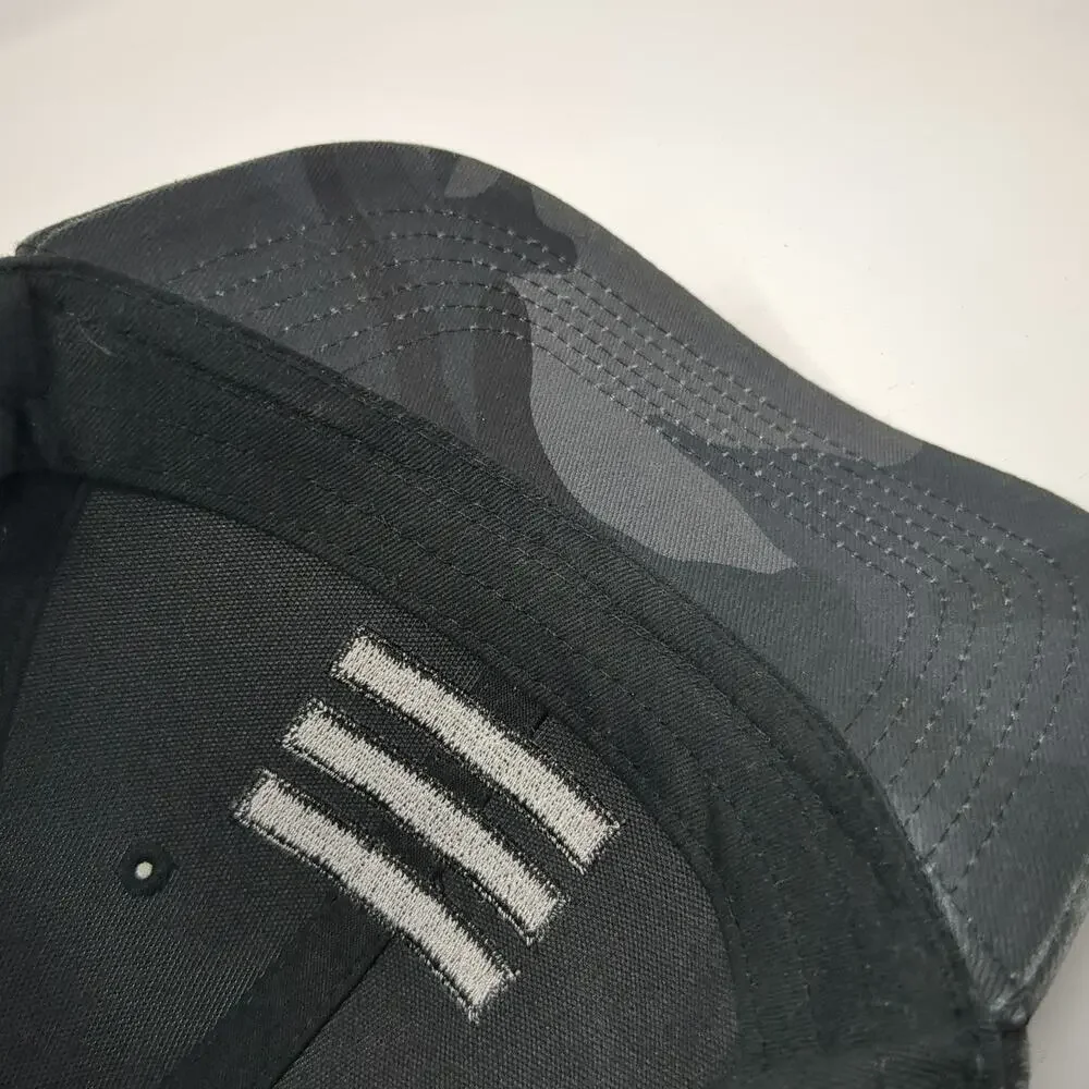 H3 Headwear Snapback Hat Gray Black One Size Camo Stars Bars Structured Graphic